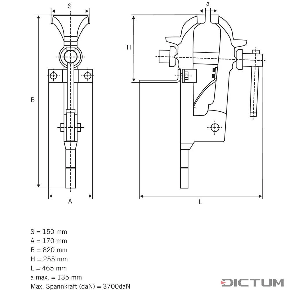 Étau de serrage forgé Étau De Serrage Forgé -Outils Serie Boutique 700154 01 G WE 8 Schmiede Schraubstock WZ jpg