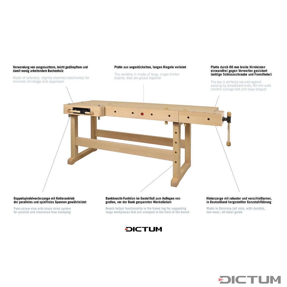 Banc de menuisier » Deluxe 2000 « DICTUM Banc De Menuisier » Deluxe 2000 « DICTUM -Outils Serie Boutique