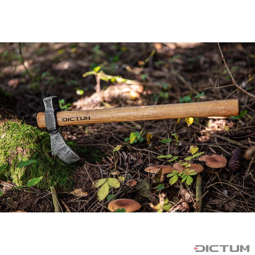 Hache De Plein Air DICTUM Avec Tête De Frappe, Avec étui En Cuir Standard -Outils Serie Boutique