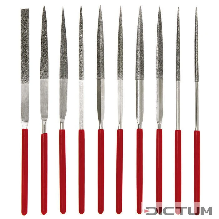 Limes-aiguilles diamant, polycristallines, jeu de 10 pièces Limes-aiguilles Diamant, Polycristallines, Jeu De 10 Pièces -Outils Serie Boutique
