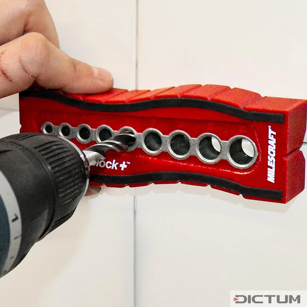 Gabarit De Perçage Milescraft »DrillBlockPLUS«, Métrique -Outils Serie Boutique 714610 02 A WE 8 Milescraft Bohrlehre DrillBlockPLUS metrisch WZ jpg