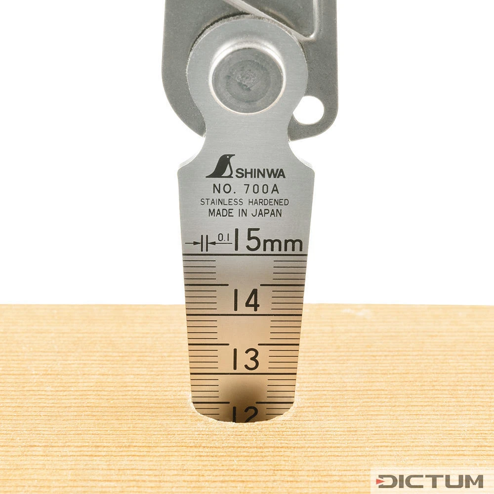 Coin De Mesure Shinwa Avec Protection Métallique Et Clip -Outils Serie Boutique 717229 01 A WE 8 Shinwa Lochlehre mit Metallschutz und Clip WZ jpg