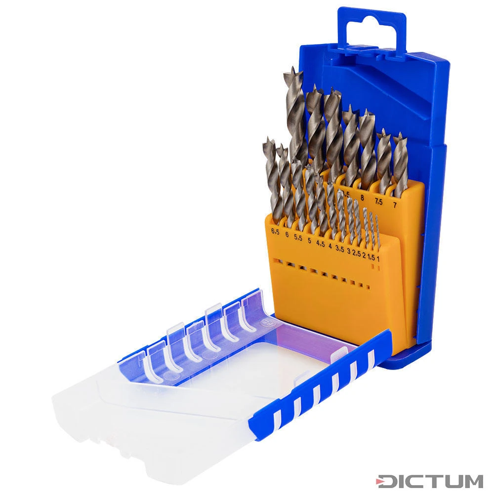 Jeu de forets à bois hélicoïdaux Eco Fisch, 19 pièces Jeu De Forets à Bois Hélicoïdaux Eco Fisch, 19 Pièces -Outils Serie Boutique 717818 02 P WE 8 Fisch Holzspiralbohrer Satz Eco WZ jpg