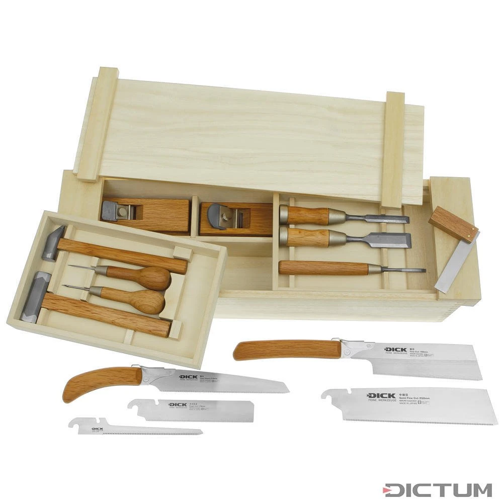 Caisse à Outils Japonaise, Garnie, 15 Pièces -Outils Serie Boutique