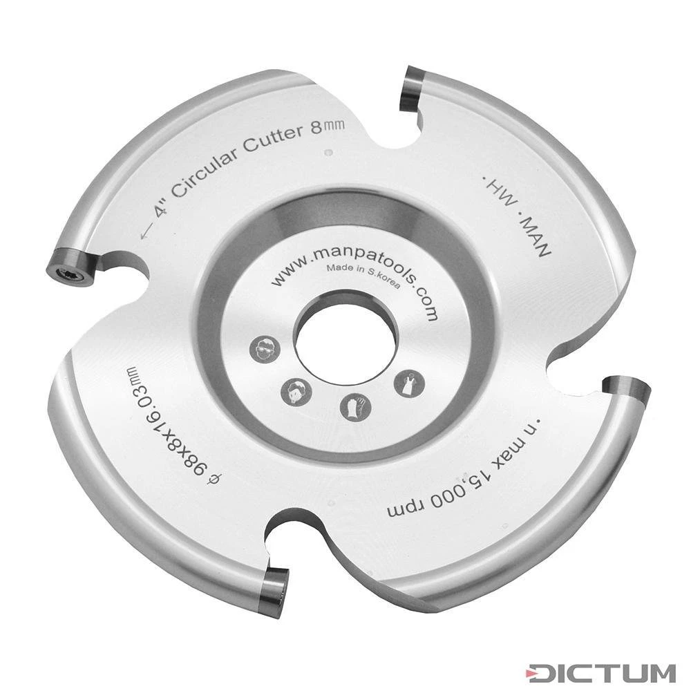 Disque De Fraisage MANPA 4" à Pastilles Rondes, Ø 8 Mm -Outils Serie Boutique