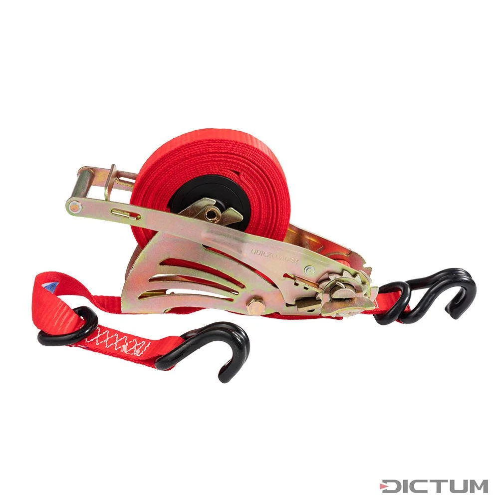 Sangle d'arrimage QUICKLOADER avec mécanisme d'enroulement, 800 kg, 4,2 m/1 p. Sangle D'arrimage QUICKLOADER Avec Mécanisme D'enroulement, 800 Kg, 4,2 M/1 P. -Outils Serie Boutique